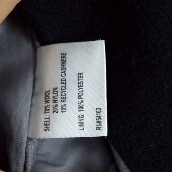 SOLD Calvin Klein Black Wool Double Breasted Coat - Picture 8 of 8